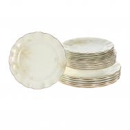 Набор тарелок 6/18 крем Hatori