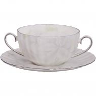 Бульонница с блюдцем  0,37 л грэй Hatori