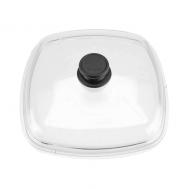 Крышка  квадратная стекло 28х28 см+ручка н (047/010) SKK