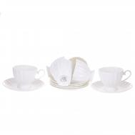 Набор чайный  Магнолия 12 предметов высокие чашки Hatori