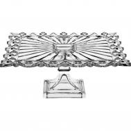 Тарелка для торта  Pierced на ножке 32 см CRYSTAL BOHEMIA