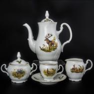 Сервиз кофейный 6/9  Охотничьи сюжеты BERNADOTTE