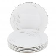 Тарелка десертная  Констанция 19 см серебристые колосья THUN