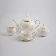 Сервиз чайный  Магнолия Крем 18 предметов Hatori