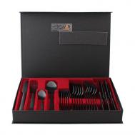 Набор столовых приборов   Oslo black 6 персон 24 предмета Herdmar