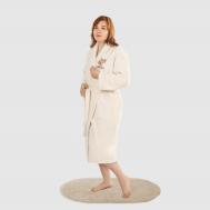 Халат женский  sauna Beige L махровый с воротником Asil