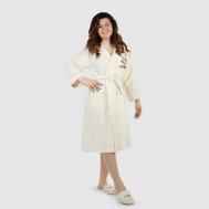 Халат женский  sauna beige l вафельный с капюшоном Asil