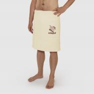 Килт мужской вафельный  sauna beige 55х160 см Asil