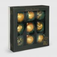 Набор елочных игрушек  int золотистый 10 см, 9 шт Krebs