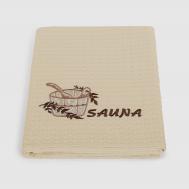 Полотенце вафельное  sauna brown 70x140 Asil