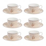 Набор чайный  Беж Физер 6 предметов Hankook