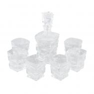 Набор для виски  Zig Zag графин 750 мл и 6 стаканов 300 мл CRYSTAL BOHEMIA