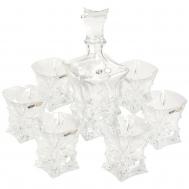 Набор для виски  as штоф 700мл+6 стаканов 240 (990/99999/9/39750/718-709) CRYSTAL BOHEMIA