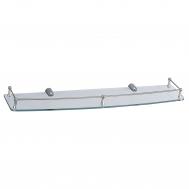 Полка стеклянная с бортиком  серебряная 60х5 см Wasserkraft