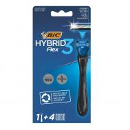 Бритва  Flex Hybrid с 4 сменными кассетами BIC