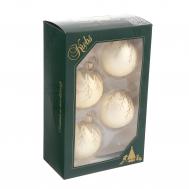 Набор игрушек новогодних ванил  int CBK60409 4шт 67 мм Krebs