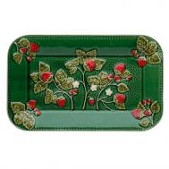 Блюдо прямоугольное  Земляника 34х21 см Bordallo Pinheiro