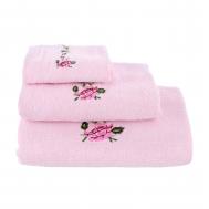 Полотенца набор 3шт  ЛИЛИЯ-ГТ / РОЗОВЫЙ Grand textile