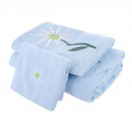 Полотенца набор 3шт  РОМАШКА-ГТ / ГОЛУБОЙ Grand textile