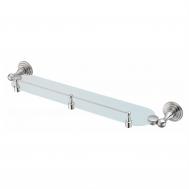 Полка стеклянная  серебряная 61х6х12 см (К-7024/К-7044) Wasserkraft