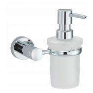 Дозатор для жидкого мыла  прозрачный с серебряным 11,7х19,7х13,1 см Wasserkraft