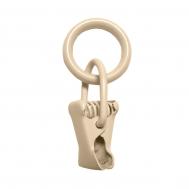 Кольца с зажимом  D10 10 шт бежевый Арт-Декор