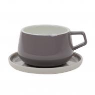 Чашка с блюдцем  Ella серый 300 мл Viva Scandinavia