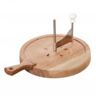 Доска деревянная для нарезки сыра с ножом из нерж.стали  25см Boska Holland