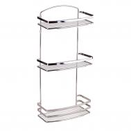 Полка в ванную  прямая 3 яруса глянцевая Teknotel