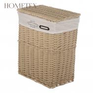 Корзина для белья с крышкой  бежевая 37x27х48 Hometex