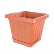 Горшок  квадратный с поддоном 40х40см Bama flower