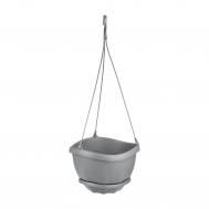 Кашпо подвесное  Gondola 28 см серебро Bama flower