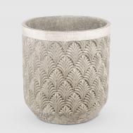 Кашпо  орнамент серый 29х29х31 Ownland