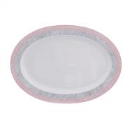 Блюдо овальное  1794 Яна серый мрамор 39 см THUN