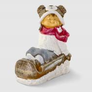 Декоративная Новогодняя фигура  Девочка на санках Тпк полиформ