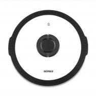 Крышка стеклянная  Imola черная с силиконовым ободком 24 см WERNER