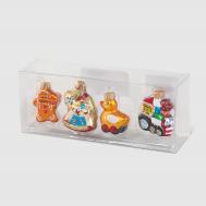 Набор игрушек новогодних  int 4 см 4 шт в ассортименте Krebs