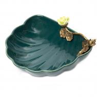 Блюдо в форме раковины  ручной работы 18x18x8см ГЛАСАР