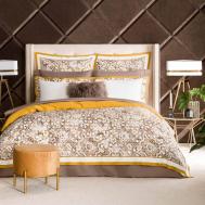 Комплект постельного белья  Нурим оранжевый Двуспальный кинг сайз Togas