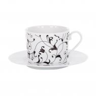 Чашка с блюдцем  Cosmopolitan Classic "Черный узор" 250 мл Cmielow