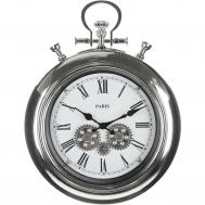 Часы настенные  Gear серебряные 31х6,5х41 см IsTime