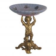 Чаша на ангеле  17x17x19см фиолетовый ГЛАСАР