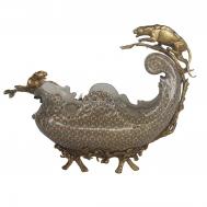 Чаша для фруктов с леопардом  45x18x32см мультиколор ГЛАСАР