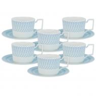 Чайный набор  Блюз на 6 персон из 12 предметов Naomi