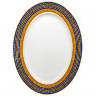 Блюдо овальное  Cairo Сине-желтые полоски 36 см THUN