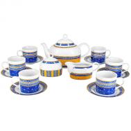 Чайный сервиз на 6 персон  Cairo Сине-желтые полоски THUN