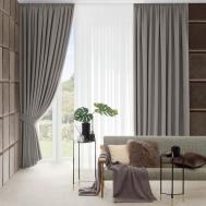 Комплект штор с подхватами  Маноло серые 260х300 см Togas