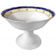 Салатник на ножке  Мелкие ягоды на бледно-желтом фоне 25 см THUN