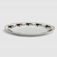 Блюдо овальное  Английская роза 36 см отводка золото BERNADOTTE