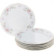 Набор мелких тарелок  Дикая роза 25 см 6 шт BERNADOTTE